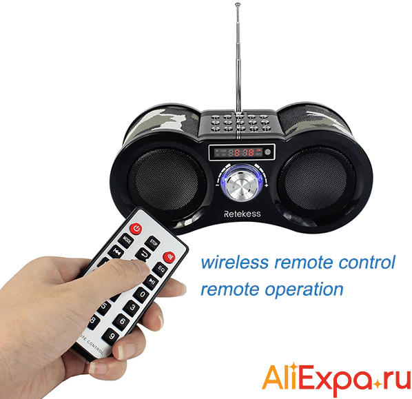 Цифровой радиоприемник с пультом дистанционного управления Retekess купить на Алиэкспресс